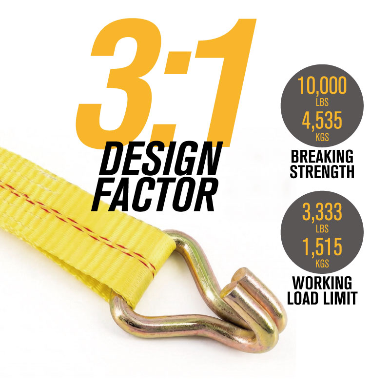 Ratchet Strap with Wire Hooks