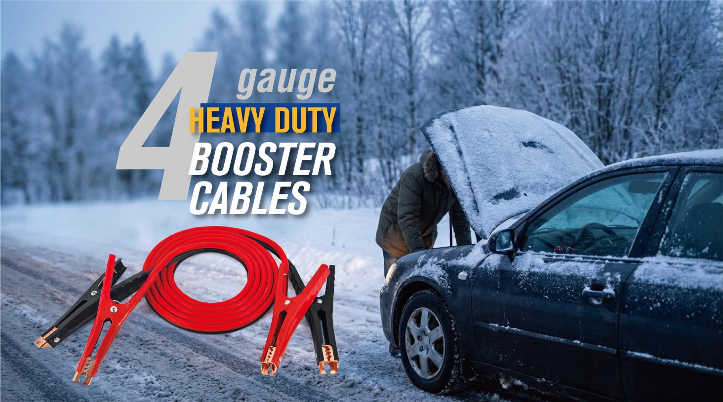 4 gauge 20 feet jumper cables