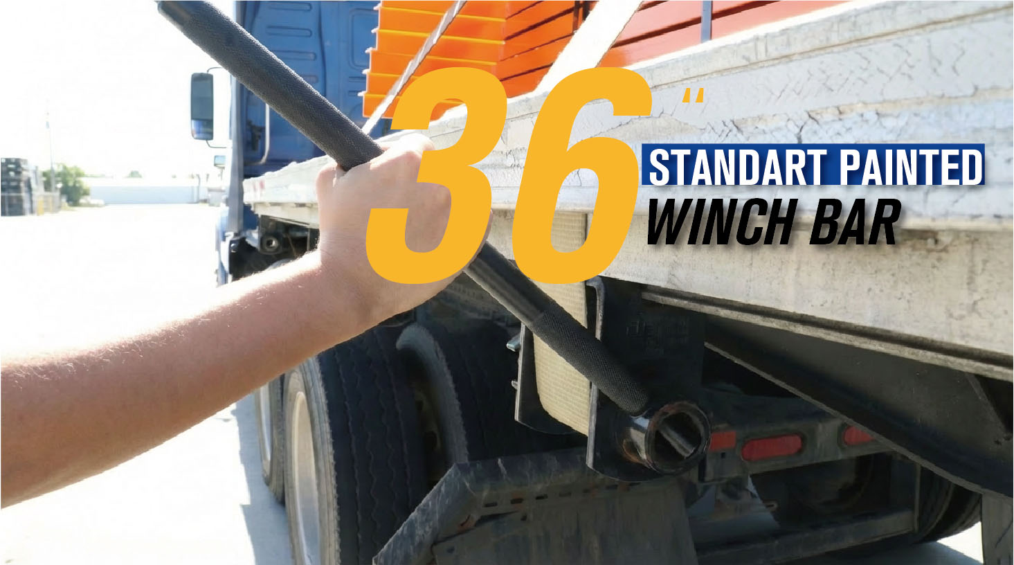 Black Powder Coated Winch Bar