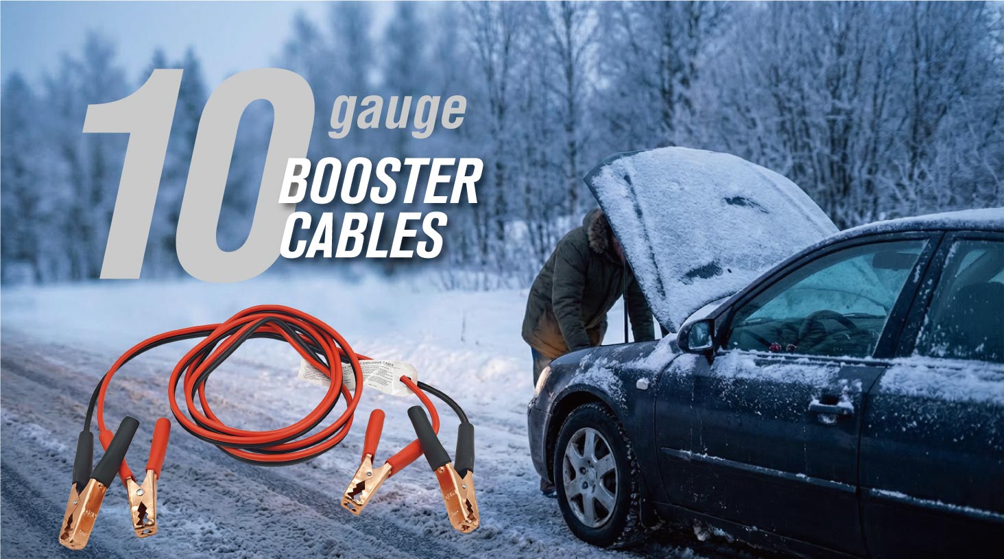10 gauge super duty booster cables 10 gauge 12 feet jumper cables