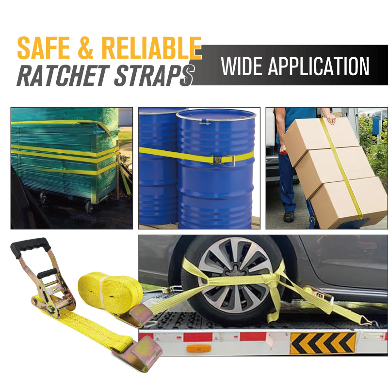 Ratchet Strap with Flat Hooks